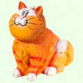 Копилка фигурка для денег Кот Чеширский рыжий Копилка фигурка для денег Кот Чеширский рыжий
