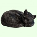 Копилка фигурка для денег Спящий кот калачиком черный