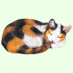 Копилка фигурка для денег Спящий кот калачиком трехмастный