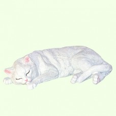Статуэтка Спящий кот белый
