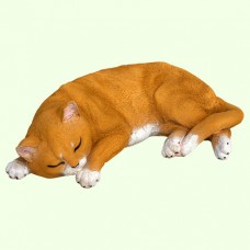 Статуэтка Спящий кот рыжий