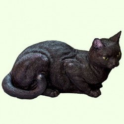 Скульптурный памятник Кошка черная