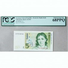 Банкнота Германии 5 дойч марок 1991 Superb Gem UNC 