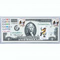 Банкнота США 2 доллара 1976 с печатью USPS, птица дубонос, Gem UNC