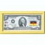 Банкнота США 2 доллара 2003 с печатью USPS, флаг ГДР, Gem UNC