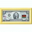 Банкнота США 2 доллара 2003 с печатью USPS, флаг Малави, Gem UNC