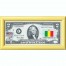 Банкнота США 2 доллара 2003 с печатью USPS, флаг Мали, Gem UNC