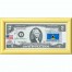 Банкнота США 2 доллара 2003 с печатью USPS, флаг Сент-Люсии, Gem UNC