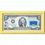 Банкнота США 2 доллара 2003 с печатью USPS, флаг Сент-Люсия, Gem UNC