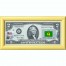 Банкнота США 2 доллара 2003 с печатью USPS, флаг Заира, Gem UNC