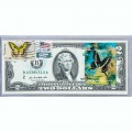 Банкнота США 2 доллара 2009 с печатью USPS, бабочка махаон-01, Gem UNC