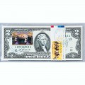 Банкнота США 2 доллара 2009 с печатью USPS, скачки, Gem UNC