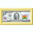 Банкнота США 2 доллара 2013 с печатью USPS, флаг Ганы, Gem UNC