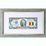 Банкнота США 2 доллара 2013 с печатью USPS, флаг Гвинеи, Gem UNC