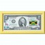 Банкнота США 2 доллара 2013 с печатью USPS, флаг Ямайки, Gem UNC