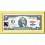 Банкнота США 2 доллара 2013 с печатью USPS, флаг Южной Африки, Gem UNC Банкнота США 2 доллара 2013 с печатью USPS, флаг Южной Африки, Gem UNC