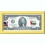 Банкнота США 2 доллара 2013 с печатью USPS, флаг ОАЭ, Gem UNC Банкнота США 2 доллара 2013 с печатью USPS, флаг ОАЭ, Gem UNC