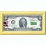 Банкнота США 2 доллара 2013 с печатью USPS, флаг Островов Кука, Gem UNC Банкнота США 2 доллара 2013 с печатью USPS, флаг Островов Кука, Gem UNC
