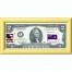 Банкнота США 2 доллара 2013 с печатью USPS, флаг Островов Теркс и Кайкос, Gem UNC Банкнота США 2 доллара 2013 с печатью USPS, флаг Островов Теркс и Кайкос, Gem UNC