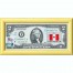 Банкнота США 2 доллара 2013 с печатью USPS, флаг Перу, Gem UNC