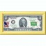 Банкнота США 2 доллара 2013 с печатью USPS, флаг Саудовской Аравии, Gem UNC