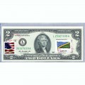 Банкнота США 2 доллара 2013 с печатью USPS, флаг Соломоновых островов, Gem UNC Банкнота США 2 доллара 2013 с печатью USPS, флаг Соломоновых островов, Gem UNC