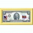 Банкнота США 2 доллара 2013 с печатью USPS, флаг Свазиленда-01, Gem UNC Банкнота США 2 доллара 2013 с печатью USPS, флаг Свазиленда-01, Gem UNC