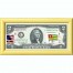 Банкнота США 2 доллара 2013 с печатью USPS, флаг Того, Gem UNC