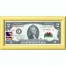 Банкнота США 2 доллара 2013 с печатью USPS, флаг Уэльса, Gem UNC