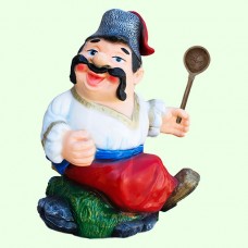 Садовая скульптура Козак с ложкой