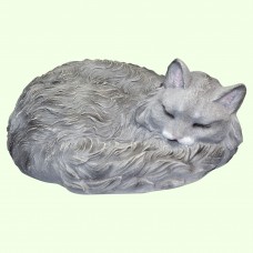 Садовая фигура Длинношерстная кошка серая