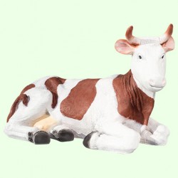 Садовая фигура Корова бело-коричневая