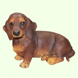 Садовая фигура Такса малая коричневая